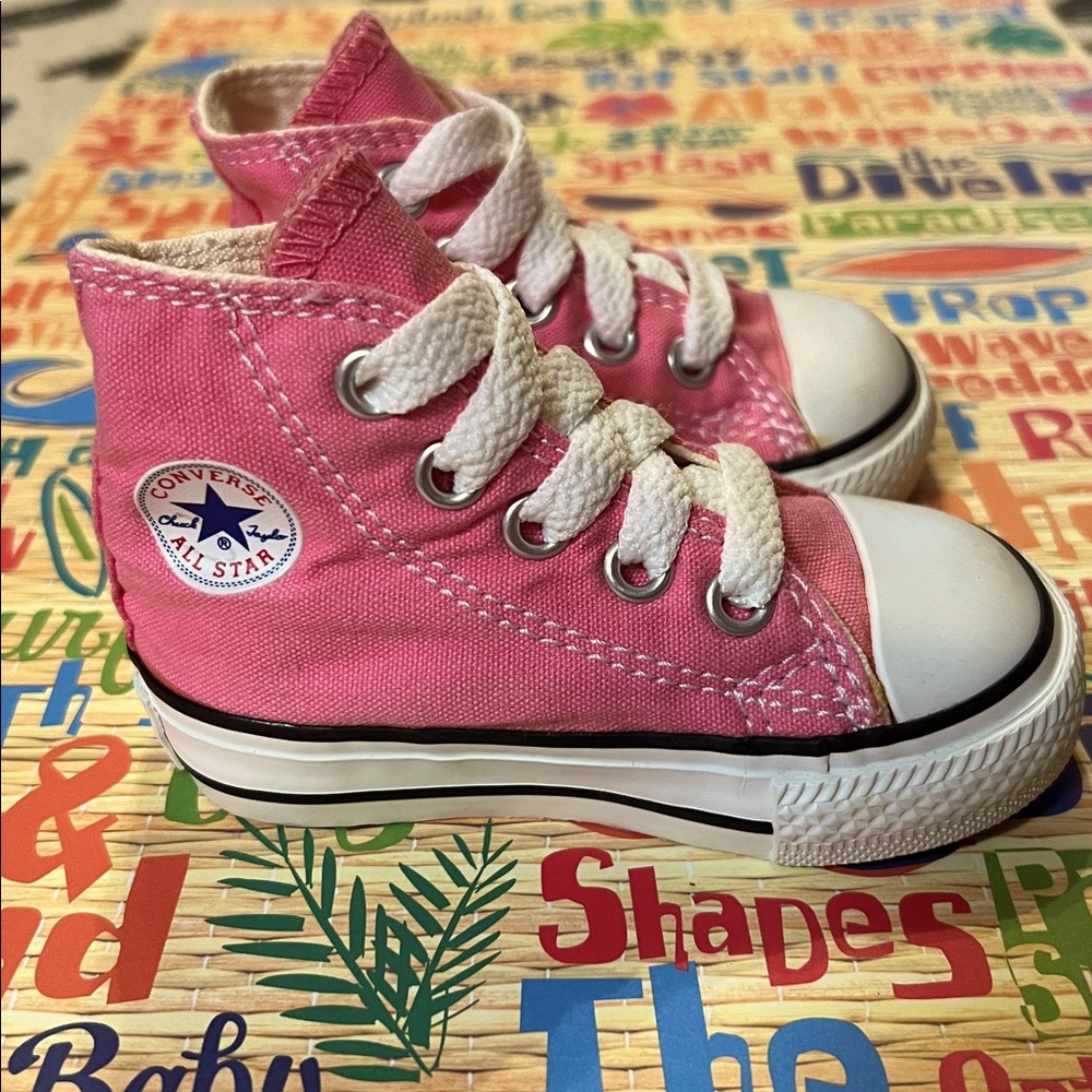 Converse Kids High-Top Sneakers in Pink